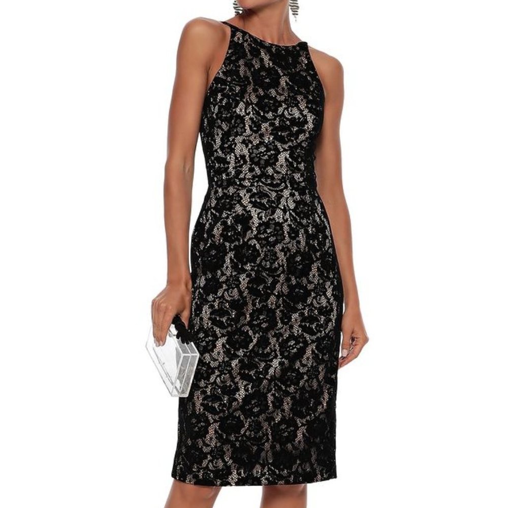 BLACK HALO Montego velvet-lace dress 14